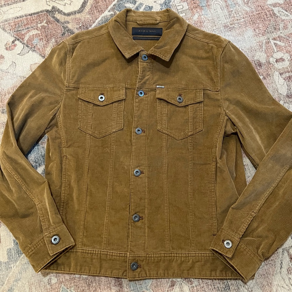 Brown Zara corduroy jacket size medium